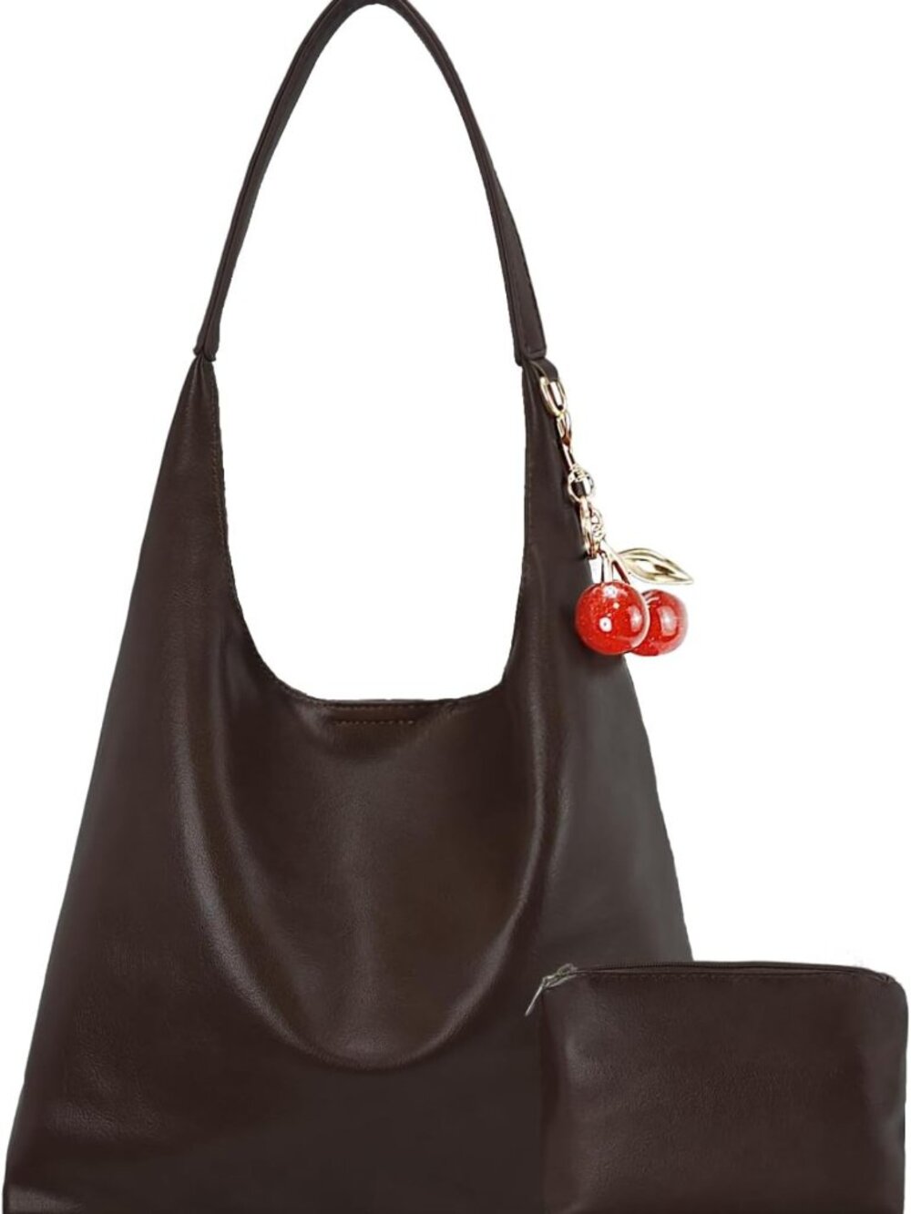 Chic Vegan Leather Hobo Bag - Slouchy Shoulder Purse & Retro Crossbody Tote for